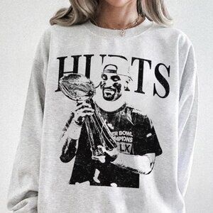 Vintage Jalen Hurts Philadelphia Football Sweatshirt – Retro Eagles Graphic